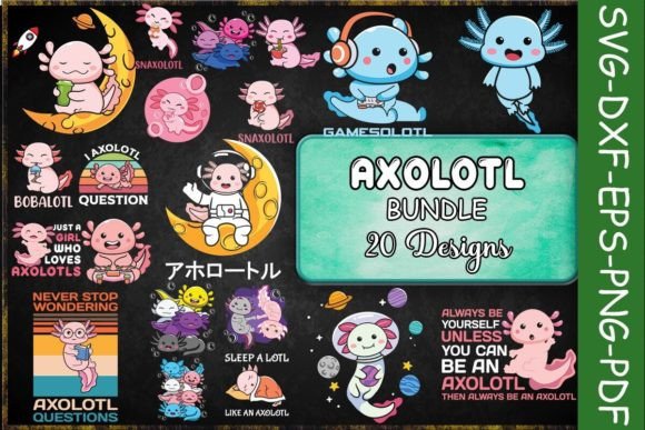 Axolotl Bundle: Cute, Retro, and Ready for Embroidery?