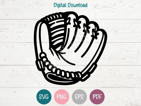 Baseball Softball Glove SVG Cut File: A Crafts & Graphics Must-Have for Content Publishers