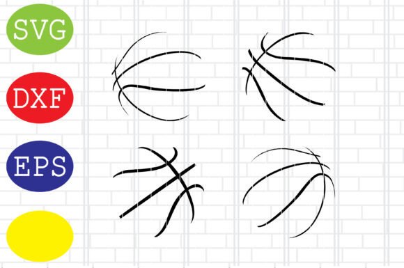 Basketball Skeleton & Outline Graphics for Crafts and Creative Projects