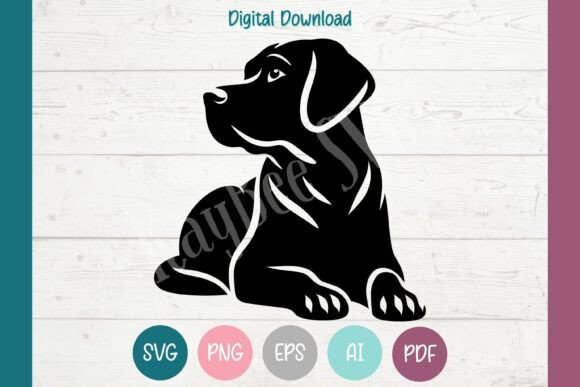 Black Labrador Lab Dog SVG Cut File: A Craft-Friendly Graphic for Versatile Design Projects