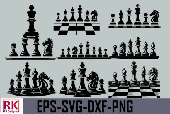 Chess Figures SVG Bundle: A Versatile Graphic Design Asset for Bloggers & Digital Publishers