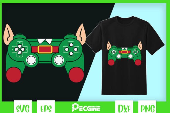 Christmas Game Controller ELF SVG: Festive Graphics for Local Business Branding