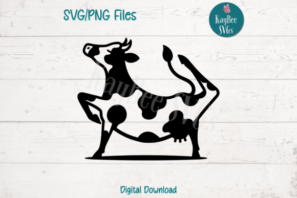 Dancing Cow SVG Cut File: Graphics Meant for Crafts & Creative Marketing