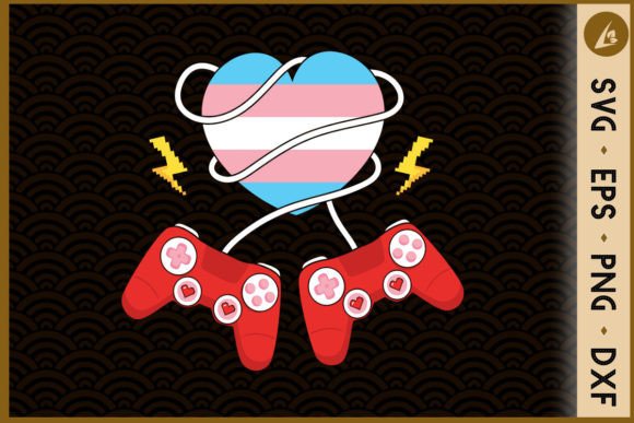 Game Controller Couple LGBT Heart Graphics & Crafts