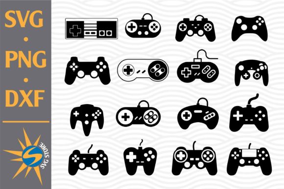 Game Controller Silhouettes: A Versatile Graphics Asset for Crafts & Marketing