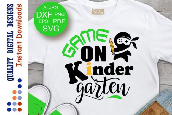 Game on Kindergarten Gamer Ninja Clipart: A Playful Graphics Boost for Crafty Content