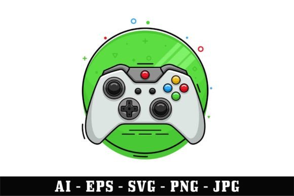 Joystick Controller Game Console Design Graphics for Editorial & Web Illustrations