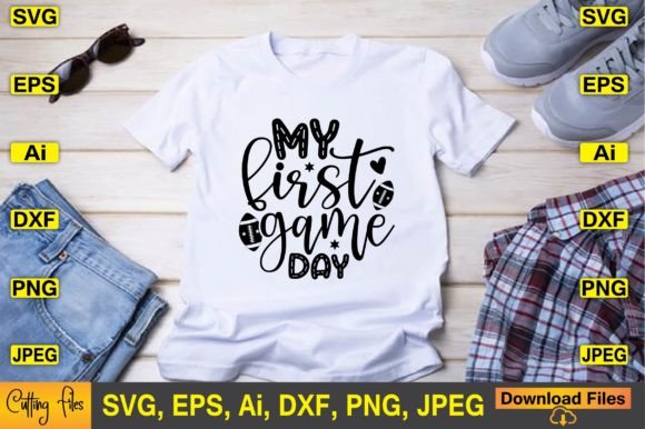 My First Game Day SVG Design: Cute Graphics for Crafts & Content