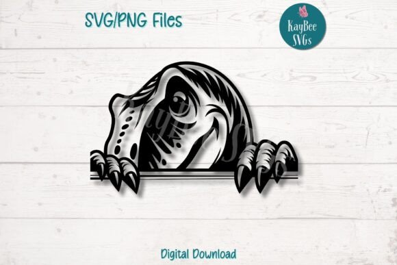 Peeking Velociraptor SVG for Crafts & Graphics