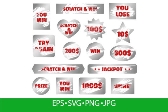 Silver Scratchcard Graphics for Branding