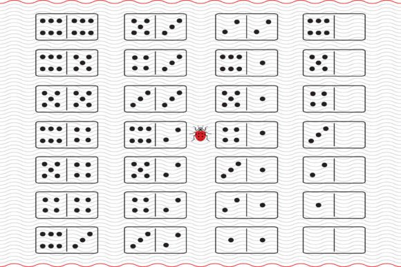 SVG Domino Game, Isolated Pieces – Playful Illustrations for Branding and Packaging